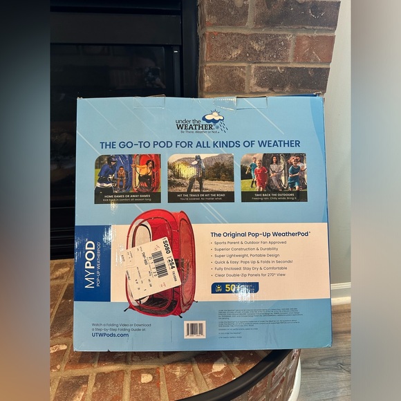 Under the Weather MyPod 1 Person Pop-up Weather Pod. Red. New open Box! - Picture 2 of 3